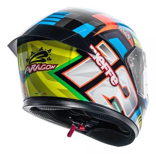 Capacete Bieffe B-12 Aragon Com Viseira Colorida + Aerofolio