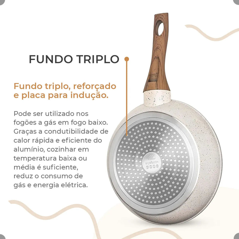 Jogo De Panelas Antiaderente Cerâmica Mimo Style 10 Peças