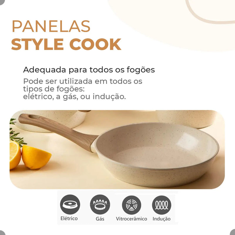 Jogo De Panelas Antiaderente Cerâmica Mimo Style 10 Peças
