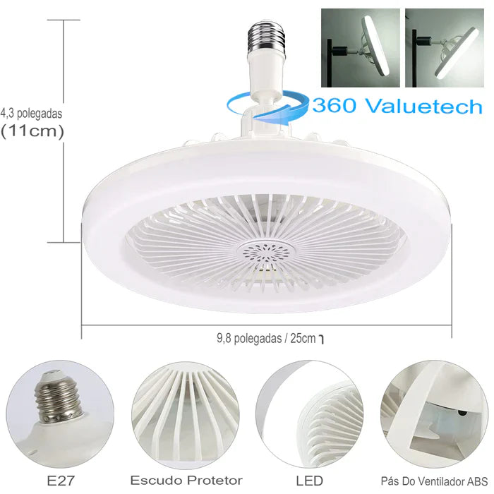 (COMPRE 1 LEVE 2!) Ventilador Led FanLight® + Controle remoto!🔥.