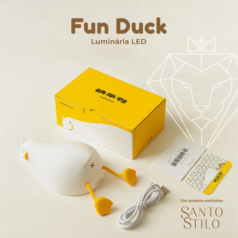 Luminária Formato Pato em Silicone Macio - Fun Duck .