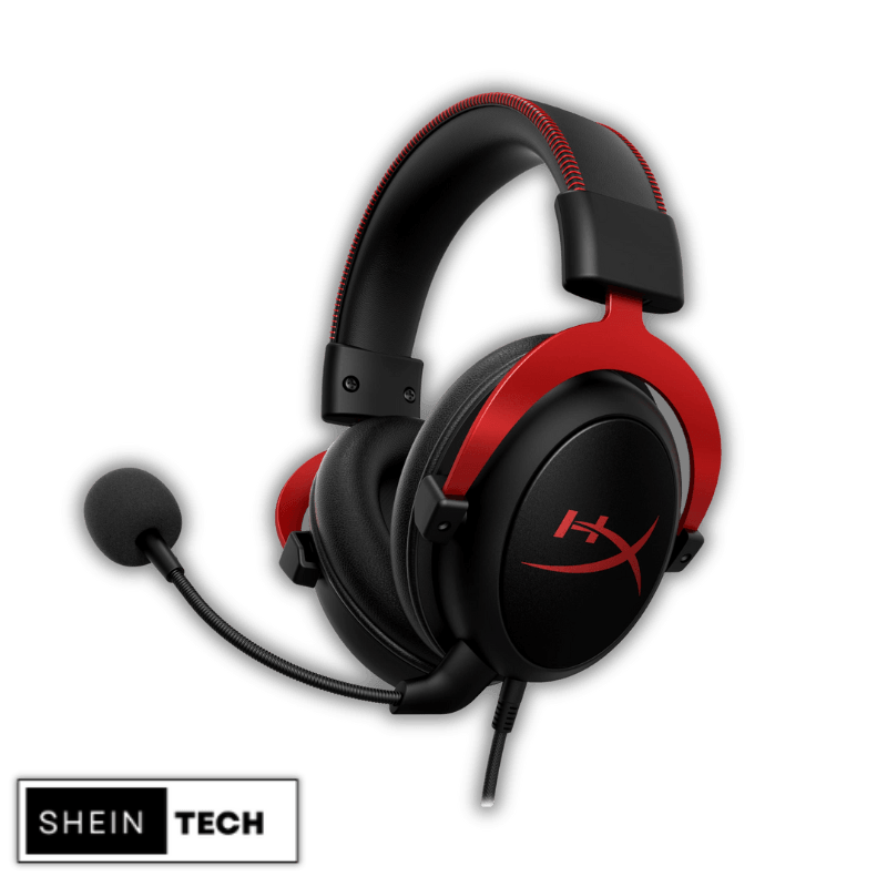 Headset Sem Fio Gamer HyperX Cloud II - Preto e Vermelho - Shein Tech