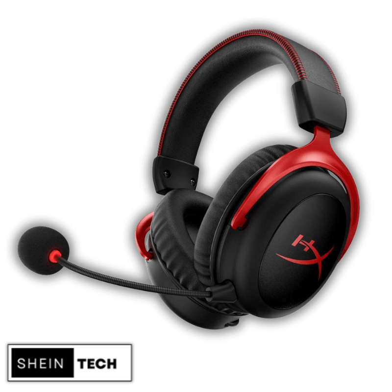 Headset Sem Fio Gamer HyperX Cloud II - Preto e Vermelho - Shein Tech